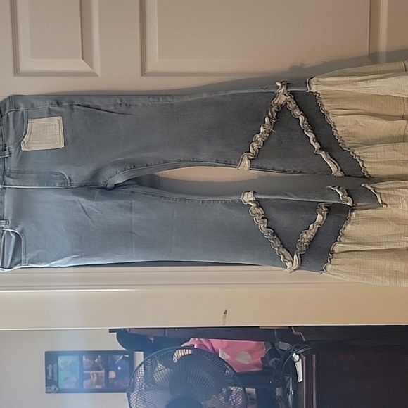 POL Denim Flare Jeans with Crochet Accents - Picture 3 of 4